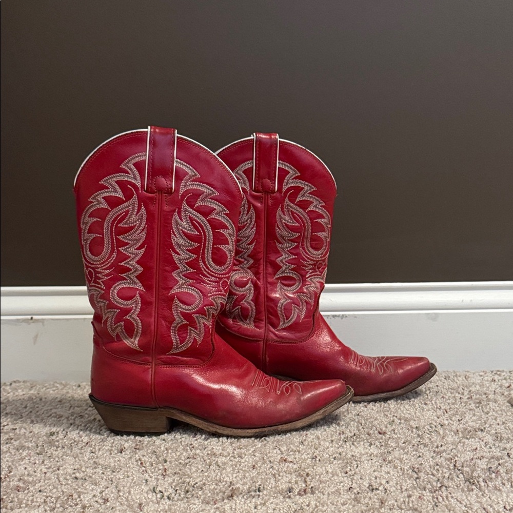 Kids Red Cowboy Boots